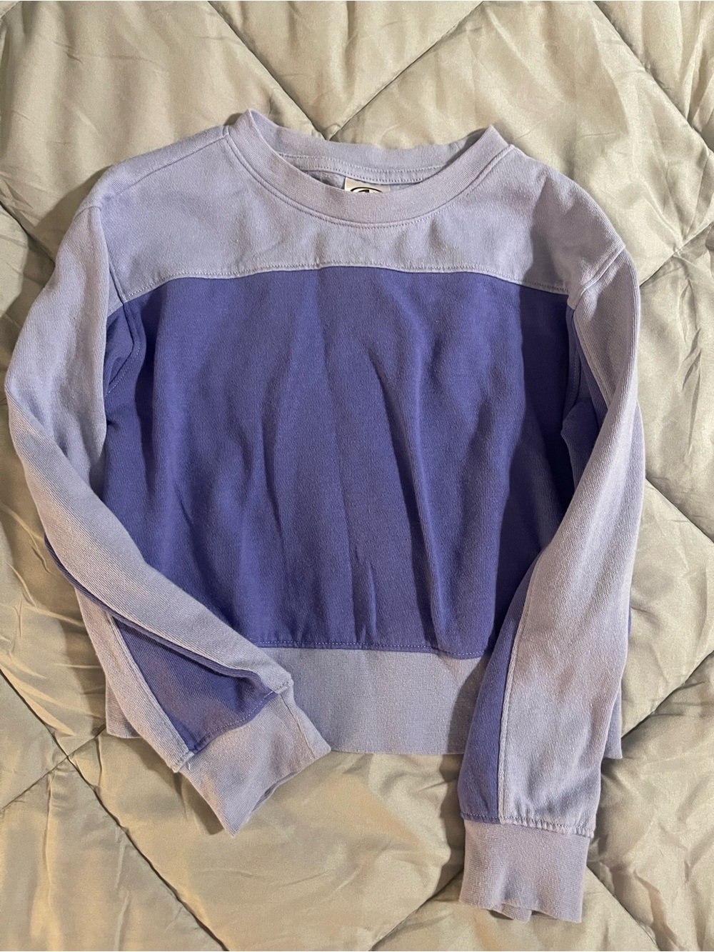 Athletic Works Two-Tone Lavender & Periwinkle Crewneck Sweatshirt